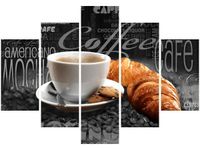 105CM 150CM OBRAZ 5 ELEM CZARNA KAWA DRUK