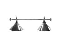 Lampa bilardowa Elegance 2 klosze srebrna, srebrny pałąk