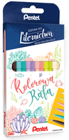 ZESTAW DO LITERNICTWA BRUSH PEN SIGN PEN SES15 6 SZT KOLOROWA RAFA PANTEL