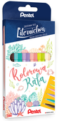 ZESTAW DO LITERNICTWA BRUSH PEN SIGN PEN SES15 6 SZT KOLOROWA RAFA PANTEL