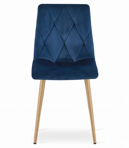 Krzesło LIBRA - granat aksamit / nogi kolor drewna x 4 na Arena.pl