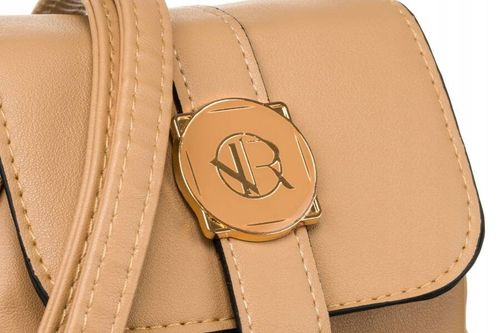 mini torebka damska ze skóry ekologicznej w brązowym kolorze zawieszona na Arena.pl