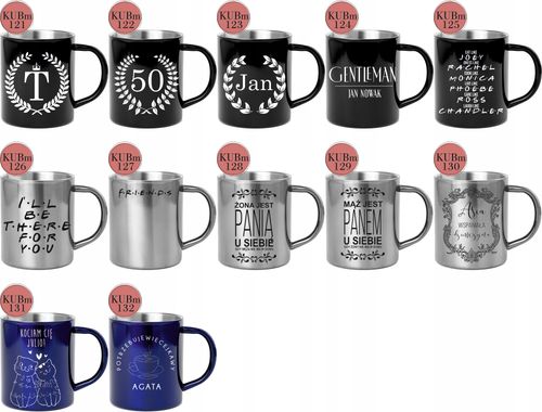 Kubek metalowy z grawerem PREZENT dla nauczyciela na Arena.pl