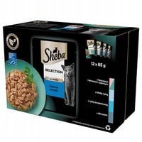 SASZETKI SHEBA SELECTION RYBNE SMAKI 12X85G MOKRA KARMA W SOSIE