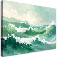 Obraz do salonu sypialni biura, Morze Fale Pastelowy 45x30