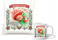 Zestaw PODUSZKA i KUBEK świąteczny PREZENT ze zdjęciem duży wybór wzorów
