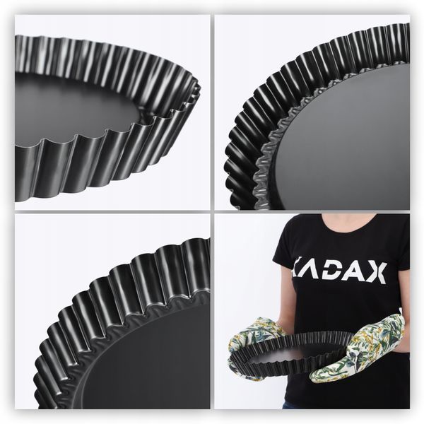 BLACHA OKRĄGŁA FORMA DO PIECZENIA TARTY CIAST 30cm zdjęcie 5