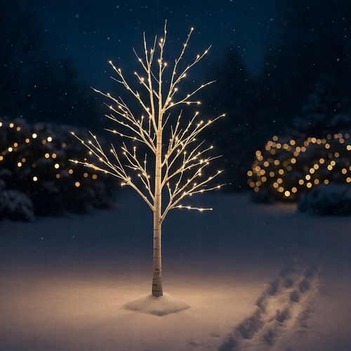 DRZEWKO 500 LED OZDOBNE BRZOZA ŚWIĄTECZNE ŚWIECĄCE BIAŁY CIEPŁY 150 cm na Arena.pl