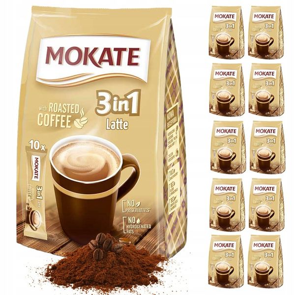 Napój Kawowy Instant Napój W Proszku 3w1 3in1 Mokate Latte 10szt zdjęcie 1