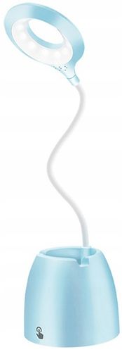 lampka biurkowa niebieska z pojemnikiem na Arena.pl