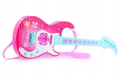 GITARA ROCKOWA DLA DZIECI ŚWIECI GRA INSTRUMENT DŹWIĘK na Arena.pl