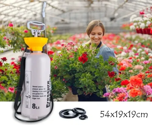 OPRYSKIWACZ OGRODOWY CIŚNIENIOWY RĘCZNY DŁUGA LANCA 8L SPRYSKIWACZ na Arena.pl
