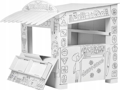 Stragan Handlowy - Zabawka z Tektury ,papieru Handlowy Dla Dzieci Do Zabawy na Arena.pl