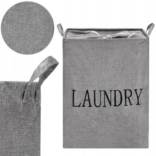 KOSZ NA PRANIĘ BIELIZNĘ POJEMNIK WOREK 81L SKŁADANY ORGANIZER DUŻY XXL na Arena.pl