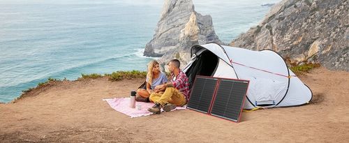 Przenośny panel słoneczny Dokio solarny 110W 18V kontroler 12V akumulator na Arena.pl