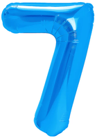 Balon foliowy Cyfra 7, 100cm, ciemnoniebieski XL