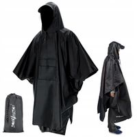 PELERYNA PRZECIWDESZCZOWA PONCZO Z KAPTUREM PŁASZCZ NA DESZCZ