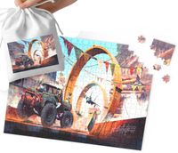 PUZZLE - HOT WHE.ELS WZORY Z BAJEK I GIER PREZENT DLA DZIECI 70el +WORECZEK