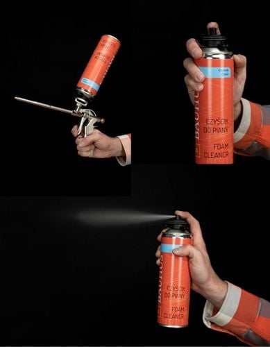 Pistolet teflonowy do pianki piany kleju + czyścik Bauhus PRO na Arena.pl