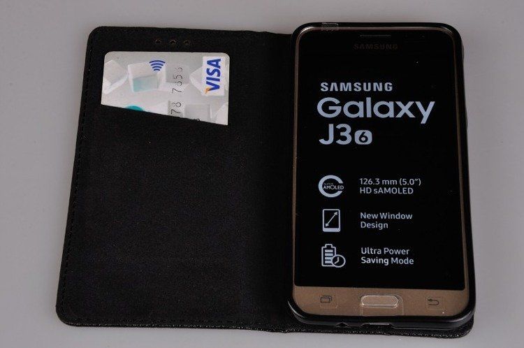 Etui Smart do SAMSUNG GALAXY J3 2016 J320 czarny zdjęcie 3