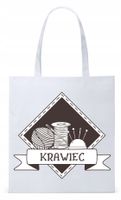 Dla Krawca Krawcowej Torba Eco Biała Shopper Z Nadrukiem Ze Zdjęciem