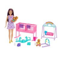 Barbie Skipper Opieka nad bliźniętami Zestaw HXM99 Lalki Akcesoria Prezent