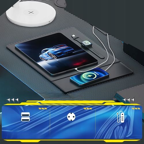 Biurko Gamingowe Narożne z półką i portem ładowania USB na Czarnym na Arena.pl