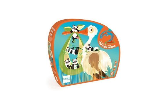 SCRATCH Puzzle konturowe BOCIAN 24 elementy na Arena.pl