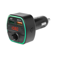 Transmiter Bluetooth 5.0 szybka ładowarka 2xUSB LED 12-24V Micro SD MP3