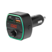 Transmiter Bluetooth 5.0 szybka ładowarka 2xUSB LED 12-24V Micro SD MP3