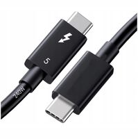 Kabel Thunderbolt 5 USB-C 80 Gb/s 240W 1M działa z Thunderbolt 3 4 USB 4.0