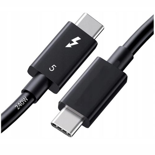 Kabel Thunderbolt 5 USB-C 80 Gb/s 240W 1M działa z Thunderbolt 3 4 USB 4.0 na Arena.pl