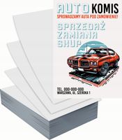 Ulotki A4 reklamowe firmowe 100szt dużo różnych wzorów AUTO KOMIS