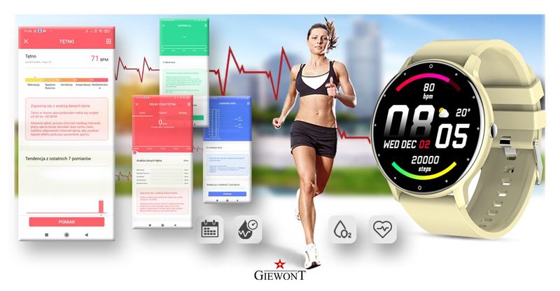 Smartwatch Giewont GW120-6 Ecru zdjęcie 8