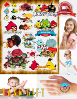 Duży Zestaw Mega Tatuaży zmywalnych - Angry Birds
