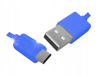 KABEL USB - MICROUSB, 1M, NIEBIESKI.
