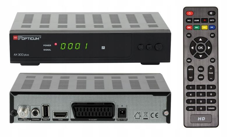 TUNER CYFROWY DVB-S/S2 OPTI-AX300-PLUS zdjęcie 5