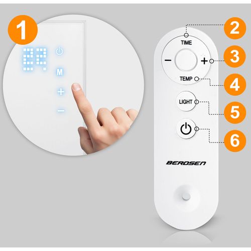 Grzejnik na podczerwień promiennik podczerwieni 600 W Berdsen BD-981 pilot WiFi aplikacja na Arena.pl