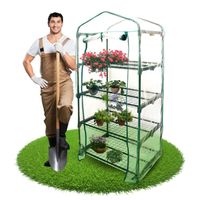 MINI SZKLARNIA BALKONOWA OGRODOWA 4 PÓŁKI REGAŁ WARZYWNIAK PIĘTROWY ZIELNIK
