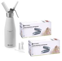 SYFON DO BITEJ ŚMIETANY HENDI 588369 DEKORATOR DOZOWNIK 0,5L + 48 NABOI N2O