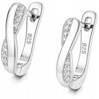 Piękne kolczyki srebrne 925 angielskie dla niej - elegancja