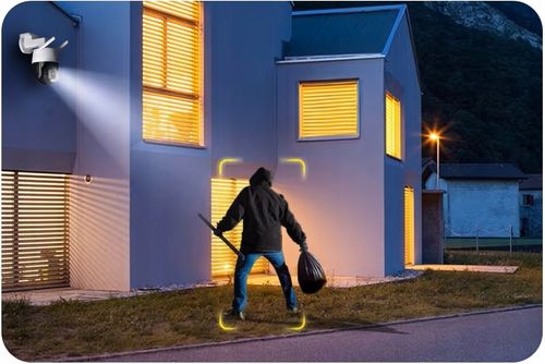 Kamera Zewnętrzna Obrotowa WiFi 8MPx 8MP 4K UHD AUDIO APLIKACJA 4XZOOM na Arena.pl