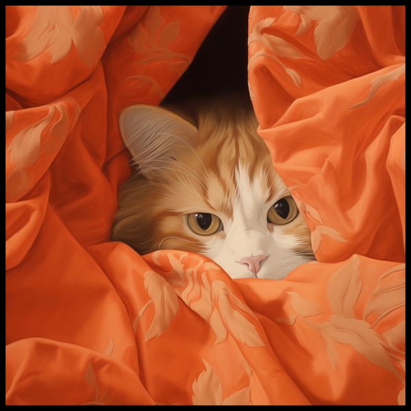 Plakat 70x70cm Ukryty Kot zdjęcie 2