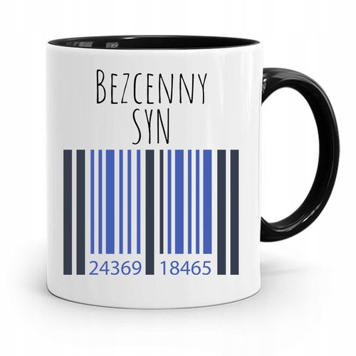 Kubek Czarny Prezent Dla Syna Dziecka Bezcenny Syn Z Nadrukiem Ze Zdjęciem na Arena.pl