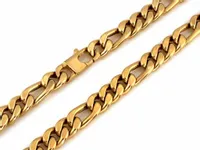 Gruby złoty łańcuch figaro męski r55