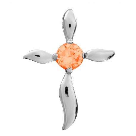 SREBRNY KRZYŻYK OZDOBNY Z CYRKONIĄ SREBRO PRÓBY 925 DOSTĘPNY W RÓŻNYCH KOLORACH zdjęcie 2