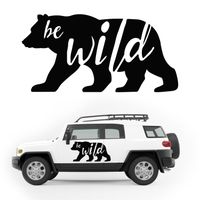 NAKLEJKA NA SAMOCHÓD niedźwiedź napis KAMPER przyczepę kempingową 100 cm