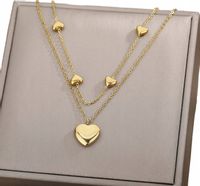 Złoty Naszyjnik Damski Stal chirurgiczna Pozłacany 18K