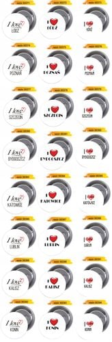 Przypinki buttony I LOVE KUDOWA z grafiką na Arena.pl