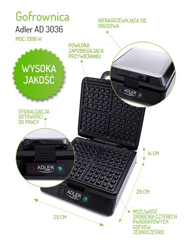 AD 3036 Gofrownica 1500 W zdjęcie 13